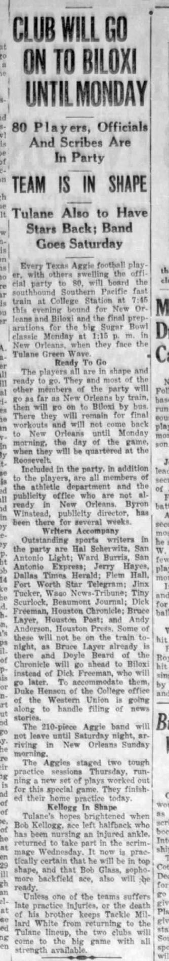 The Eagle Archives: December 28, 1939